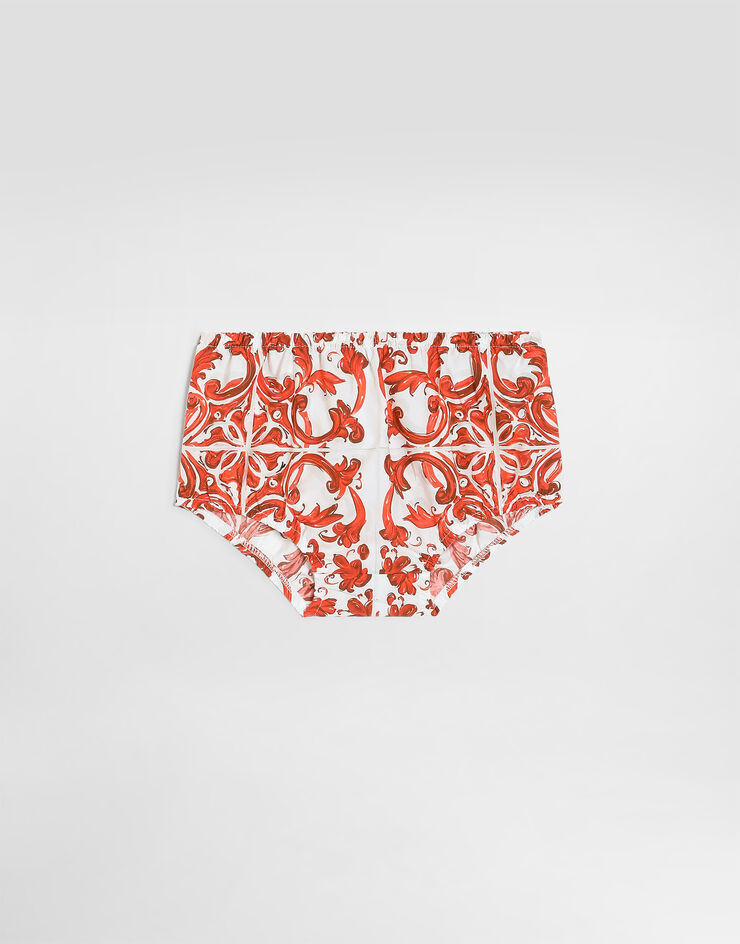 Dolce & Gabbana Majolica-print poplin dress Multicolor L24DT9G7P4N