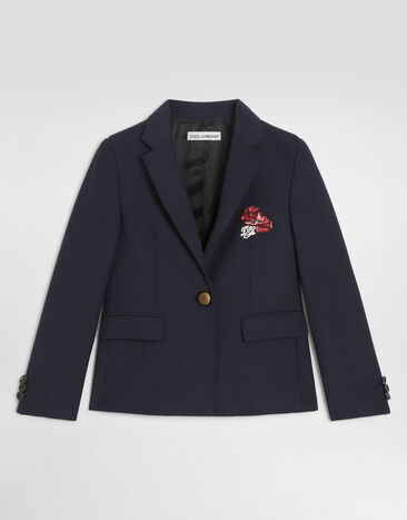 Dolce & Gabbana ウール クレープ シングルブレスト ジャケット  L51J87HU2CB