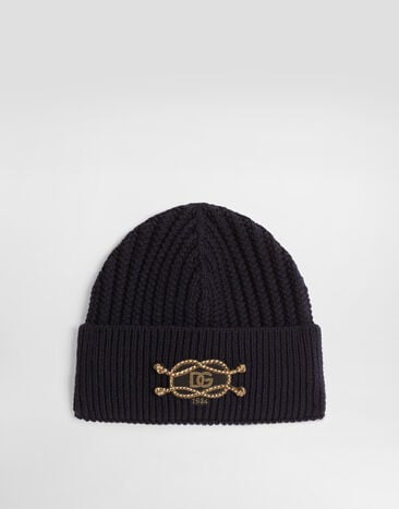 Dolce & Gabbana Rib-knit hat Blue GX55KZJDVLS