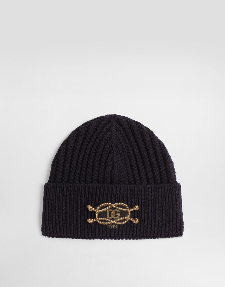 Dolce & Gabbana Rib-knit hat Blue GX55KZJDVLS
