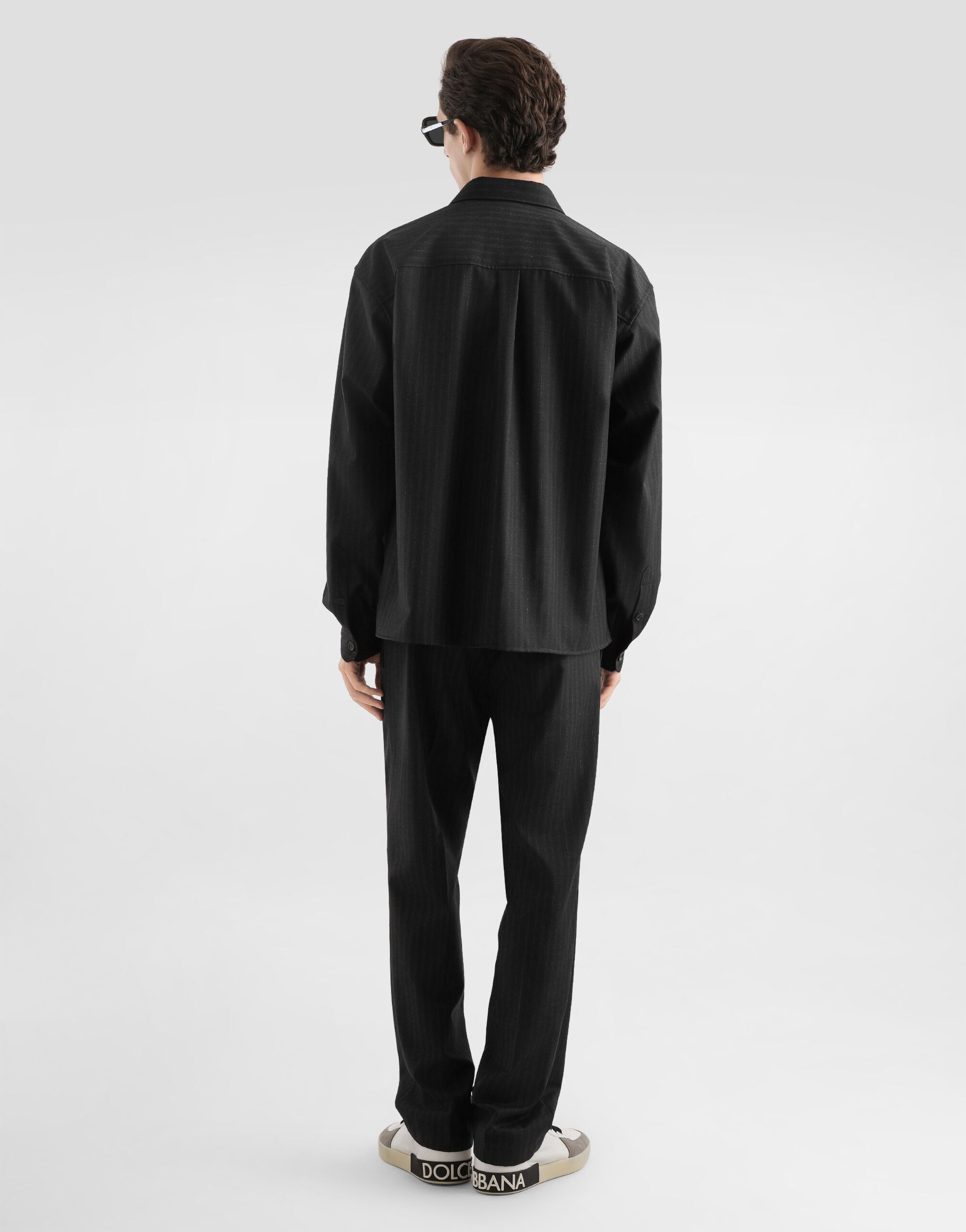 Tailored pinstripe jogging trousers in Multicolor for Men