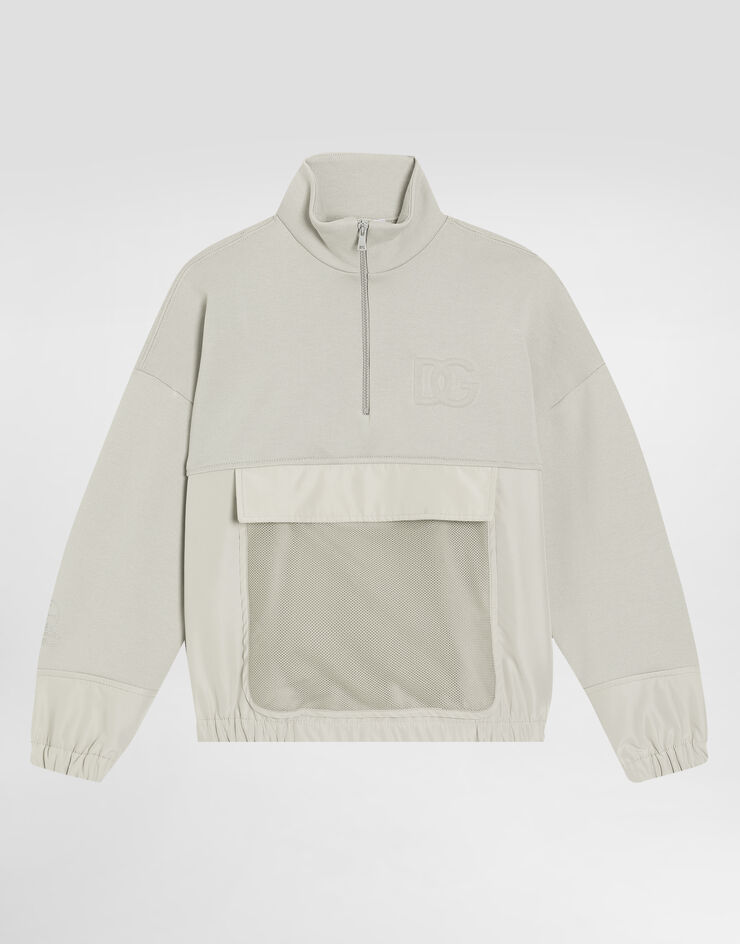 Dolce & Gabbana Felpa con zip con logo DG Multicolore L4JWMIG7PIT
