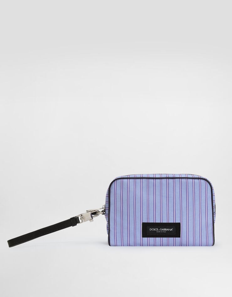 Dolce & Gabbana Calfskin and striped poplin handbag Multicolor BM2500A0390