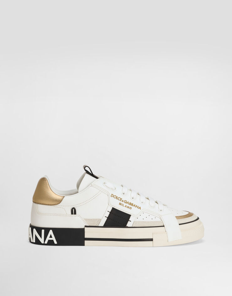 Dolce & Gabbana Sneaker Custom 2.Zero in pelle di vitello con dettagli a contrasto Bianco CS1863AO222