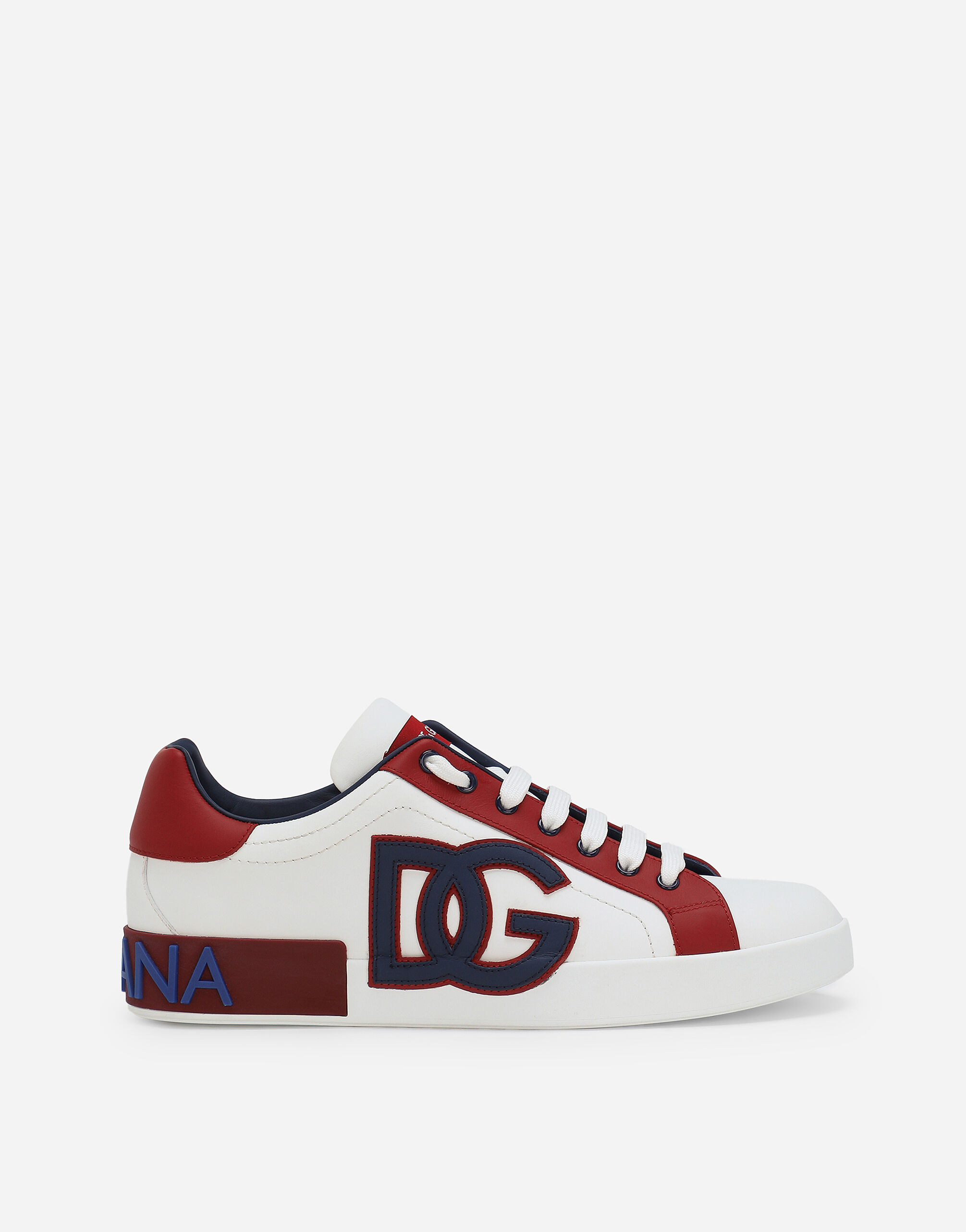 Calfskin Portofino sneakers en Rouge pour homme Dolce Gabbana