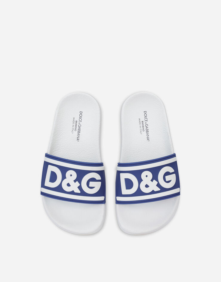 Dolce & Gabbana 로고 프린트 고무 슬라이더 샌들 멀티 컬러 DD0320AQ858