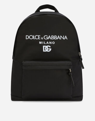 Dolce & Gabbana حقيبة ظهر نايلون بطبعة DOLCE&GABBANA ميلانو أسود EM0074AK441