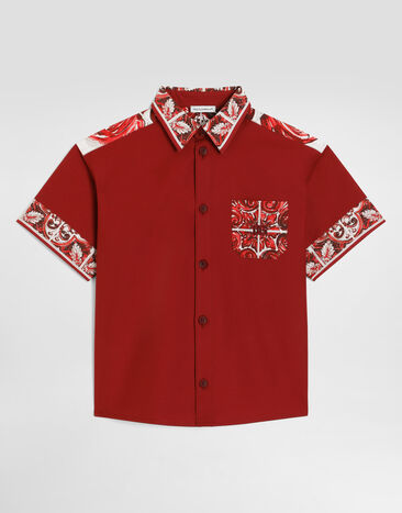 Dolce & Gabbana Majolica-print poplin shirt Multicolor L44S93G7P5E