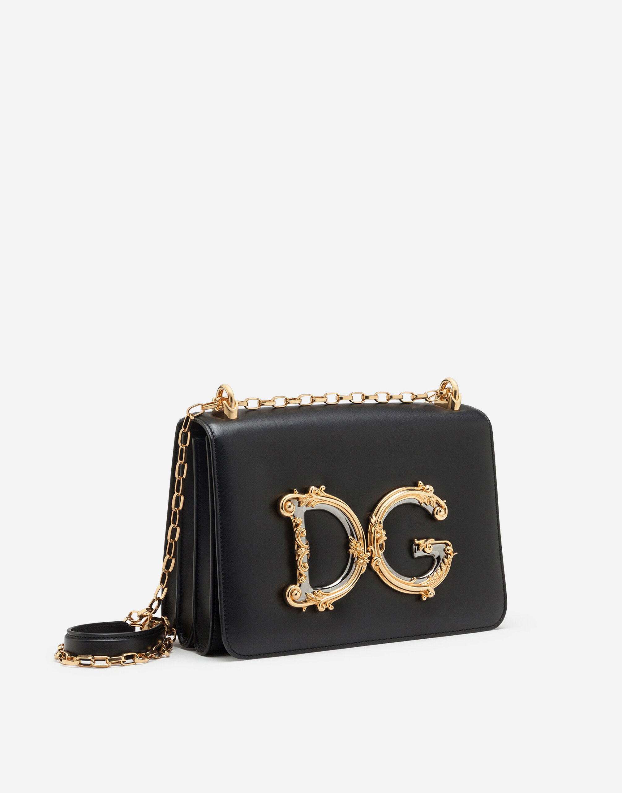 Large DG Girls bag in calfskin