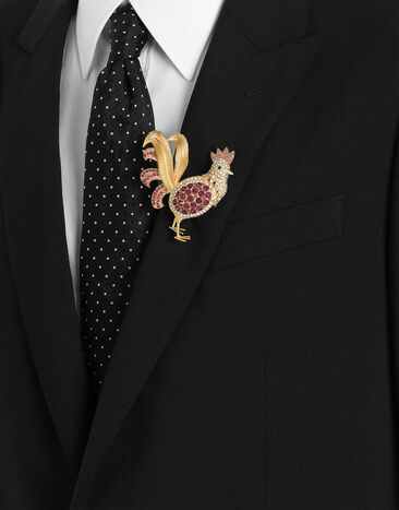 Dolce & Gabbana Sartoria rooster-shaped brooch Gold WPS1A5W1111