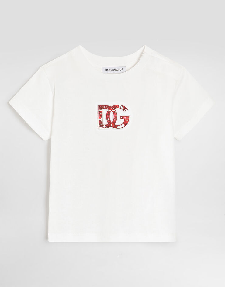 Dolce & Gabbana Jersey t-shirt with embossed logo White L1JTEYG7P4Z