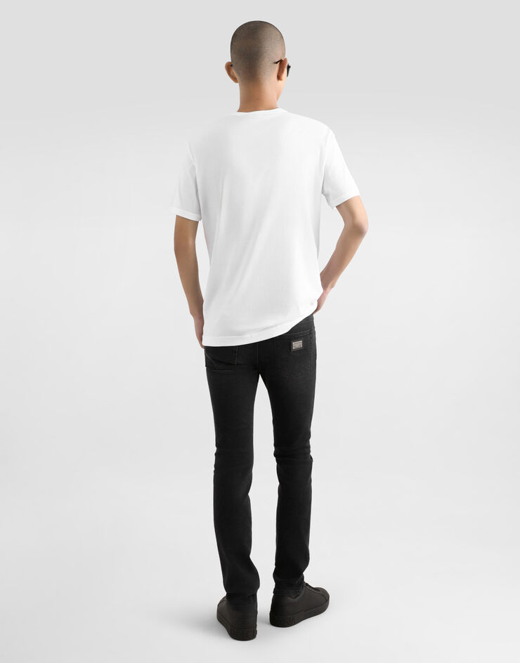 Dolce & Gabbana Camiseta de algodón con bordado Blanc G8PV1ZG7WUQ