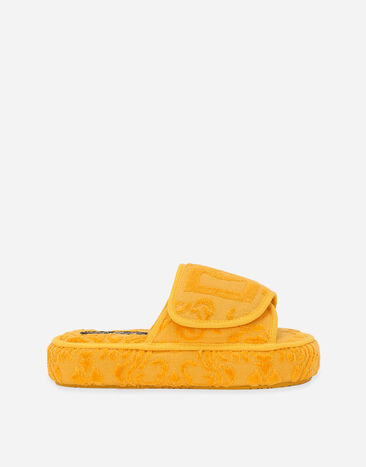 Dolce & Gabbana Terry Cotton Plateau Slippers Multicolor TCF011TCAGM