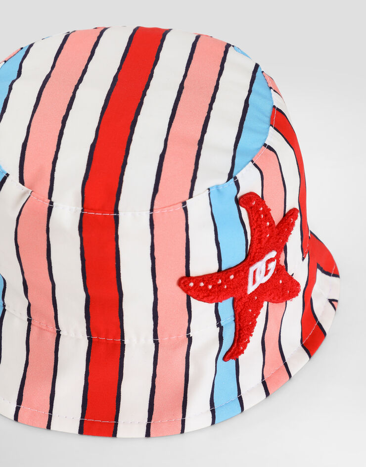 Dolce & Gabbana Striped poplin bucket hat Multicolor LB5H07HS5UN