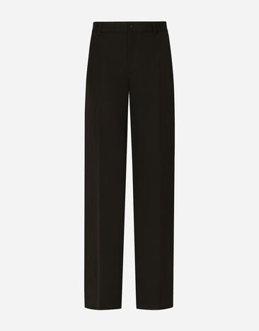Dolce&Gabbana Straight-leg wool pants Black F79BRTHLM9K
