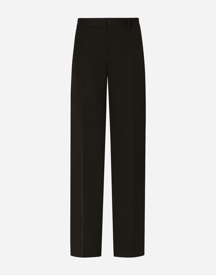 Dolce&Gabbana Straight-leg wool pants Black GYZMHTFU21E