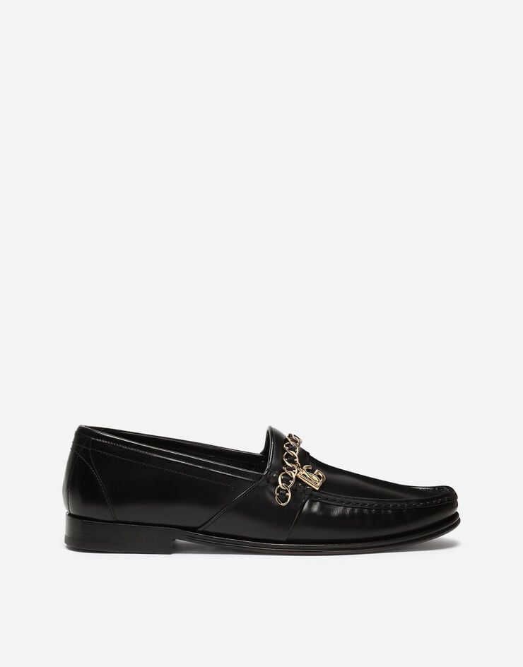 Dolce & Gabbana Calfskin nappa Visconti loafers Black A30154AY925