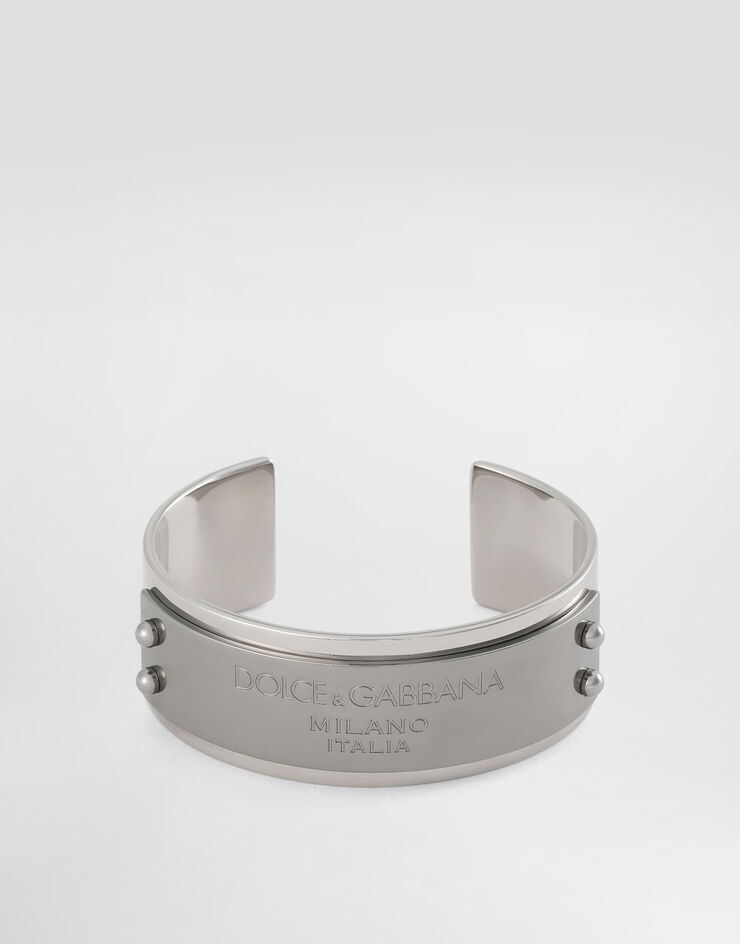 Dolce&Gabbana Pulsera rígida con logotipo Dolce&Gabbana Plateado WBP1T2W1111
