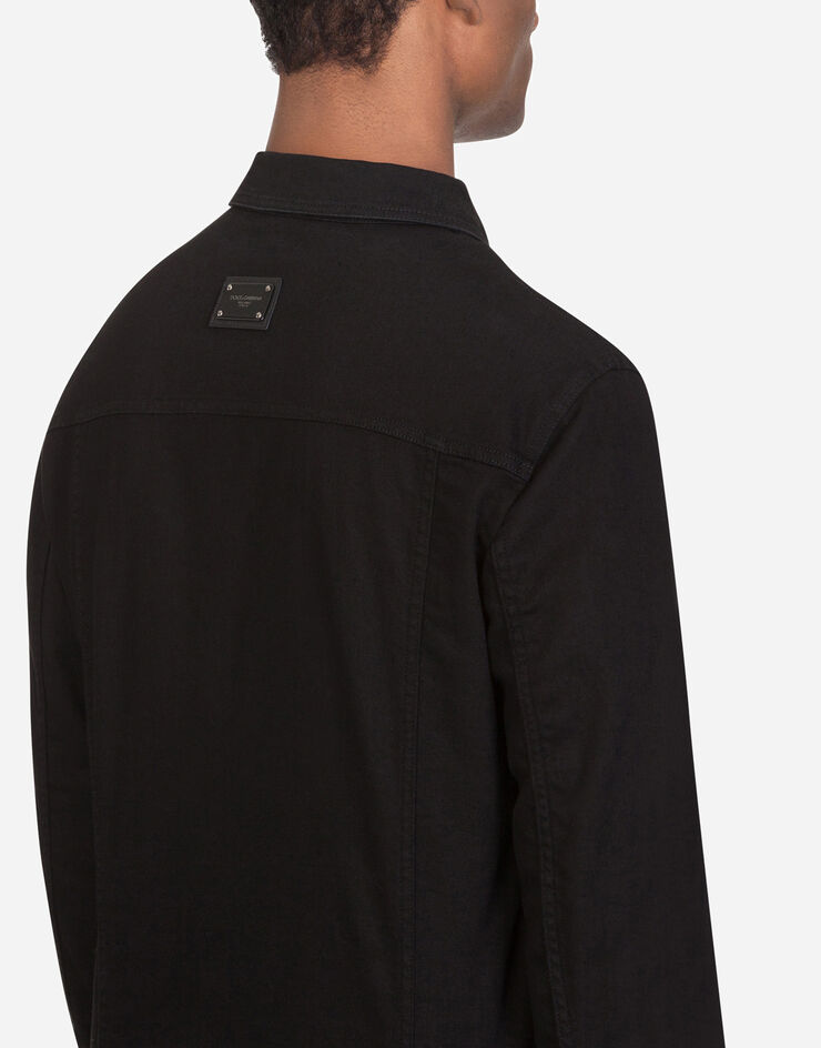 Dolce & Gabbana Куртка из джинсовой ткани стрейч «вылинявшего» черного цвета ЧЕРНЫЙ G9JC2DG8CN9
