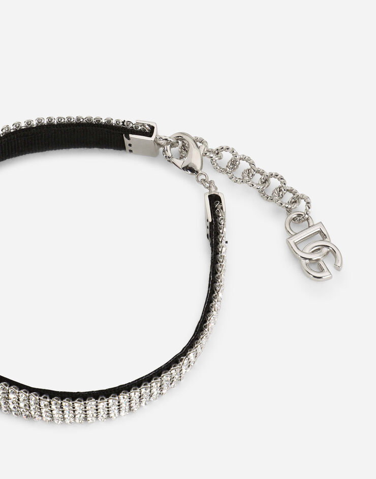 Dolce & Gabbana Collana choker in crystal mesh Cristallo WNO4J1W1111