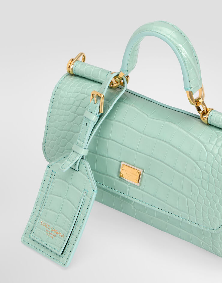 Dolce & Gabbana Mini My Sicily handbag in alligator Azure BB7864B2X47