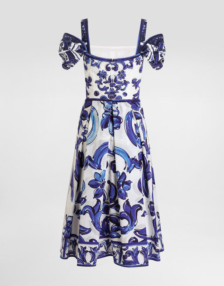 Dolce & Gabbana Majolica-print short poplin dress Print I6KH2WFI5JK