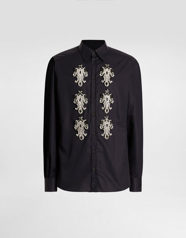 Dolce & Gabbana Striped cotton martini shirt Multicolor G5ML1ZFR5US