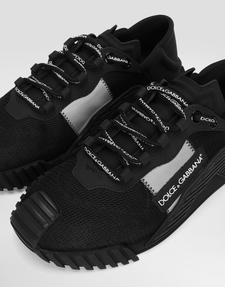 Dolce & Gabbana NS1 slip on sneakers in mixed materials Black CS1769AJ968