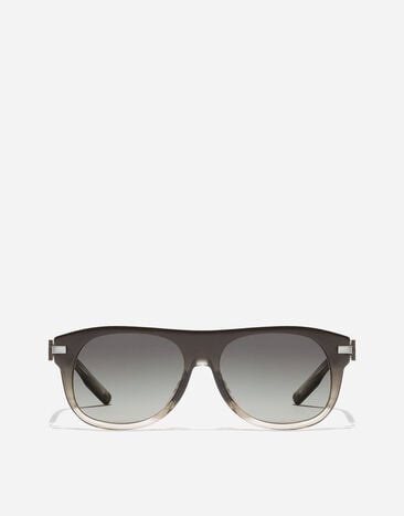 Dolce & Gabbana Gafas de sol con placa metálica Gradient striped grey VG4546VP411