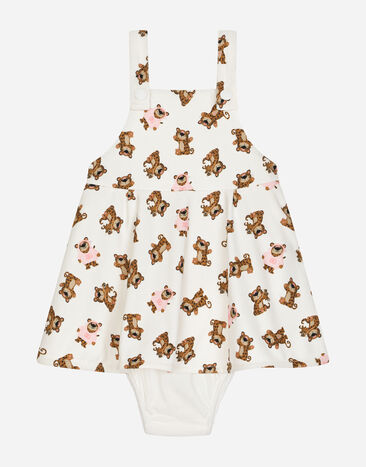 Dolce & Gabbana Interlock dress with baby leopard print Print L23DI5FI5JW
