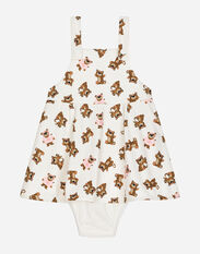 Dolce & Gabbana Interlock dress with baby leopard print Pink L23DJ4G7HY1