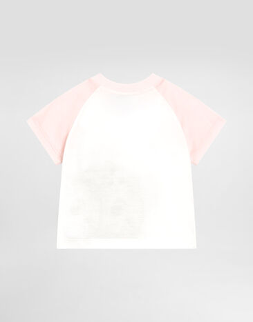 Dolce & Gabbana Jerseyt-shirt with leopard print Multicolor L2JTOSII7IQ