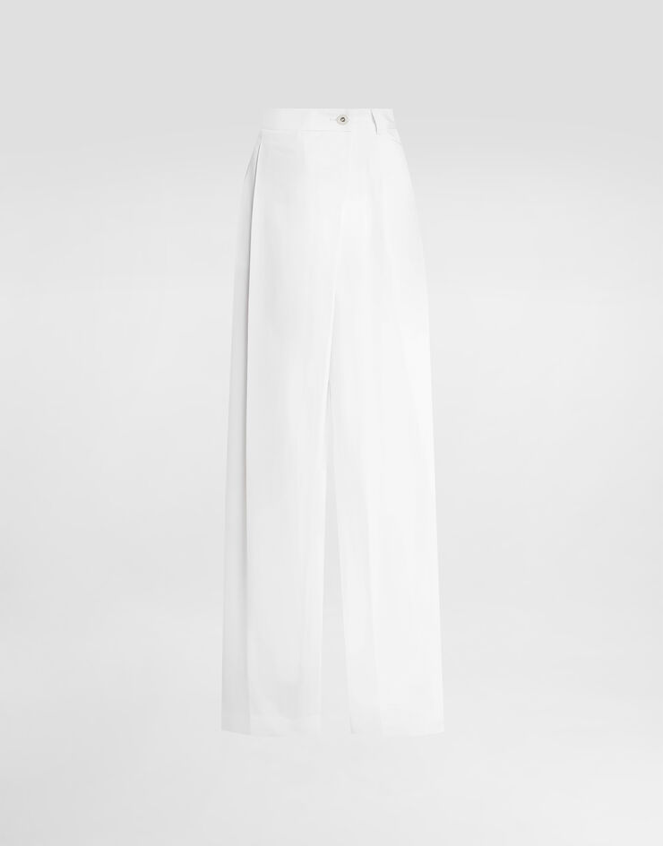 Dolce & Gabbana Flared cotton poplin pants Dolce & Gabbana Flared cotton poplin pants White FTC5GTFU61D