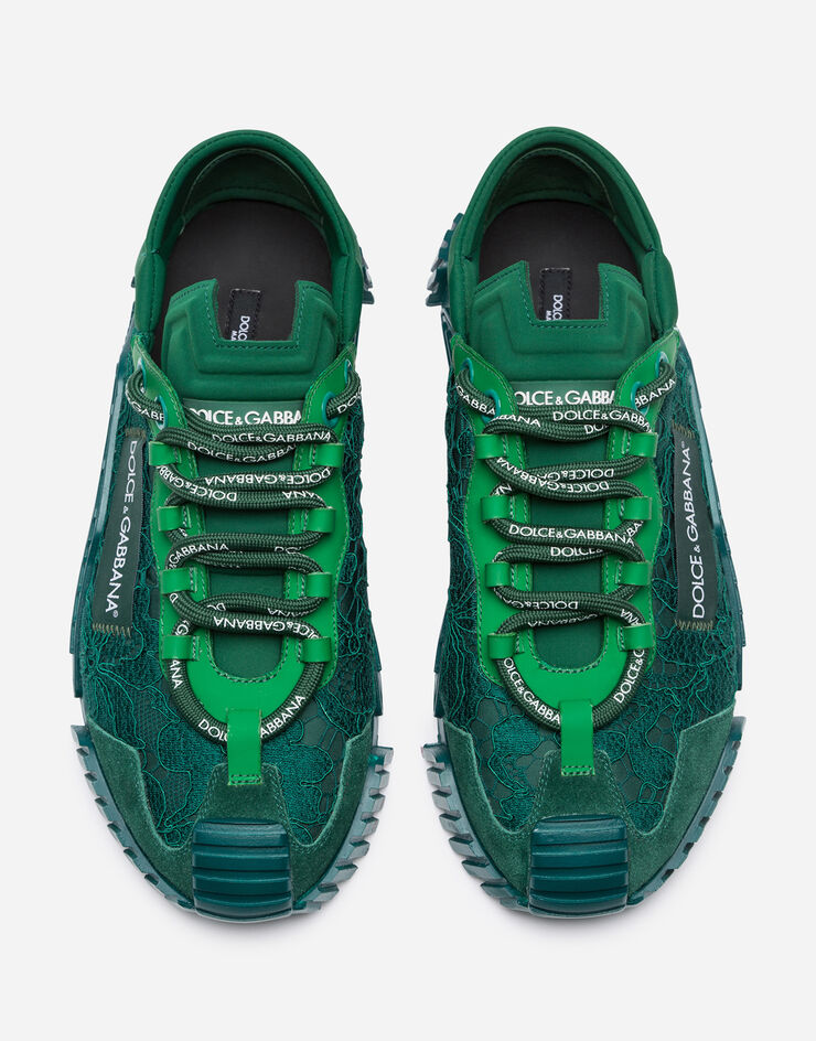 Dolce & Gabbana NS1 slip on sneakers in mixed materials GREEN CK1754AX372