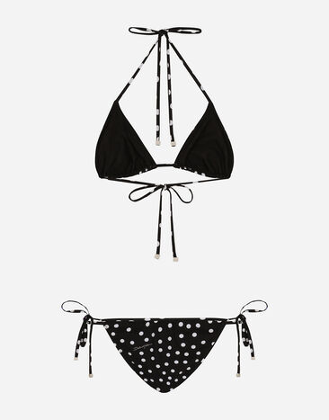 Dolce & Gabbana Polka-dot triangle bikini Print O8A02JFSG8C