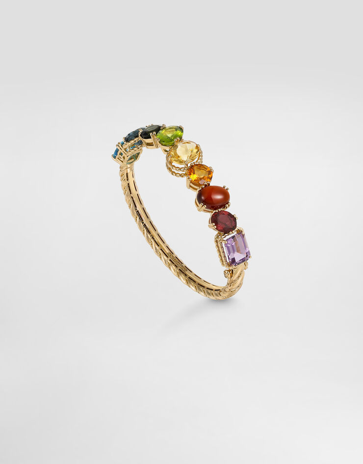 Dolce & Gabbana Bracelet Rainbow en or jaune 18 carats avec pierres multicolores Doré WBQA7GWMIX1