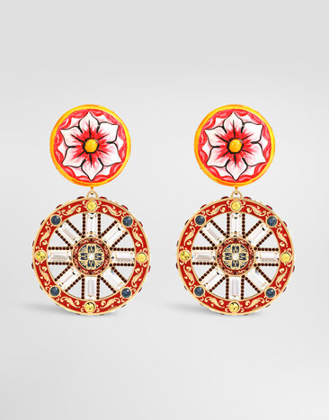 Dolce & Gabbana Carretto wheel clip earrings Dolce & Gabbana Carretto wheel clip earrings Multicolor WES6C6W1111