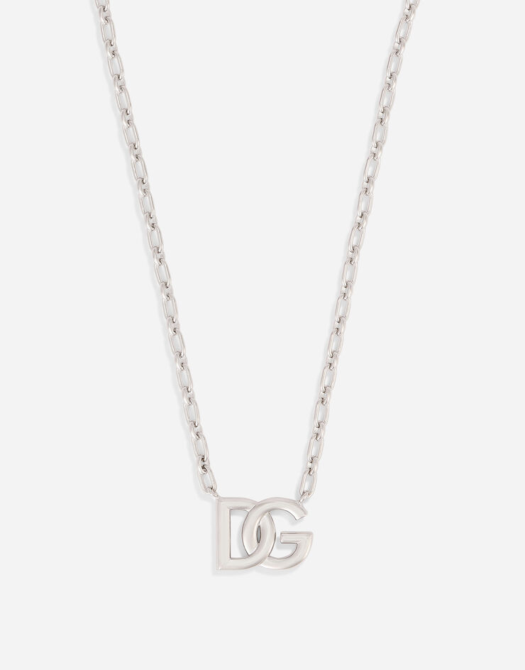 Dolce & Gabbana Collier chaîne ras de cou à logo DG Argent WNN5W2W1111