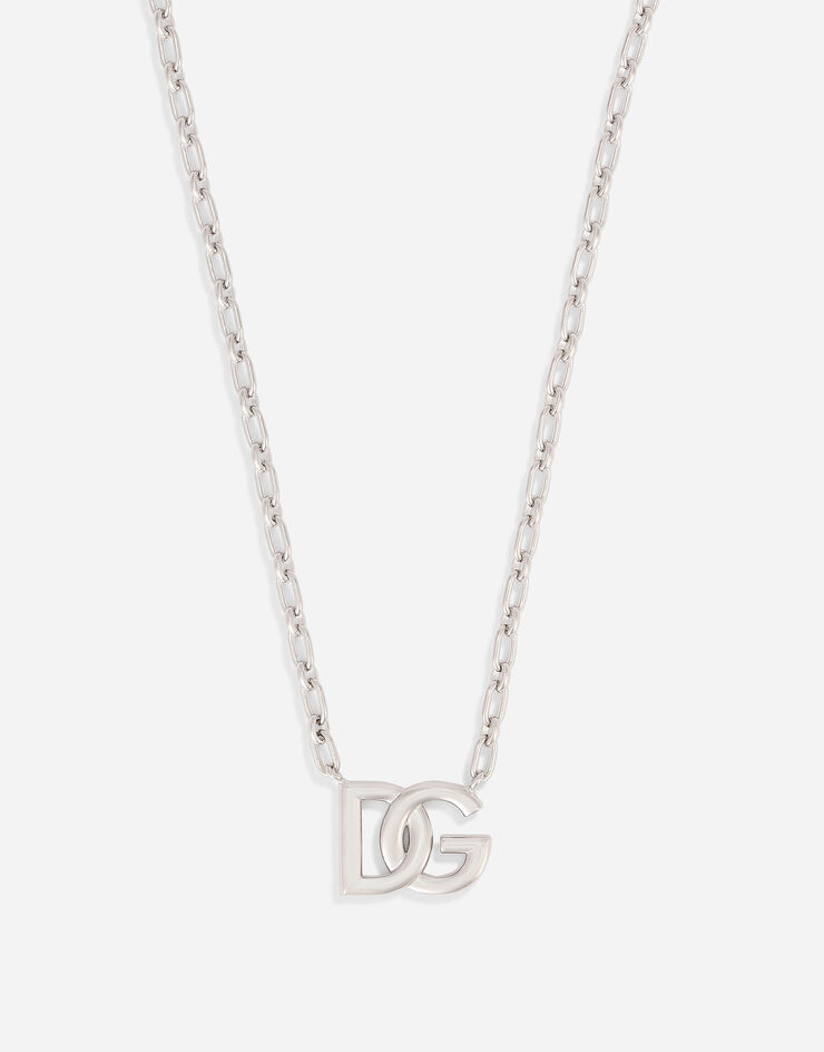 Dolce & Gabbana Collana girocollo a catena con logo DG Silver WNN5W2W1111