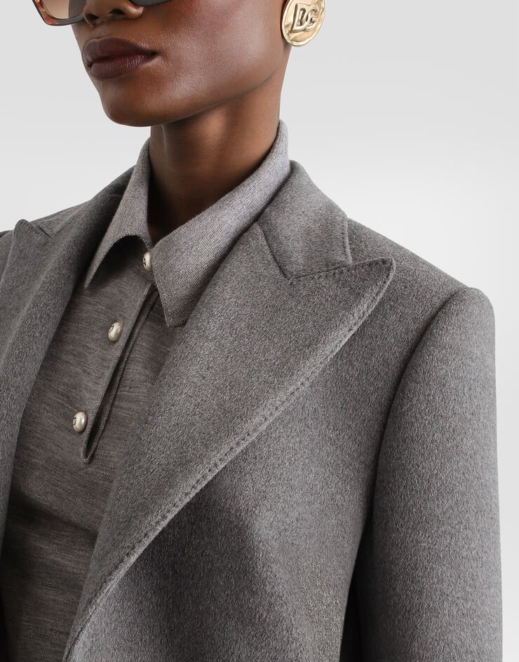 Dolce & Gabbana Dolce single-breasted wool coat Grey F0Q41TGDD1V