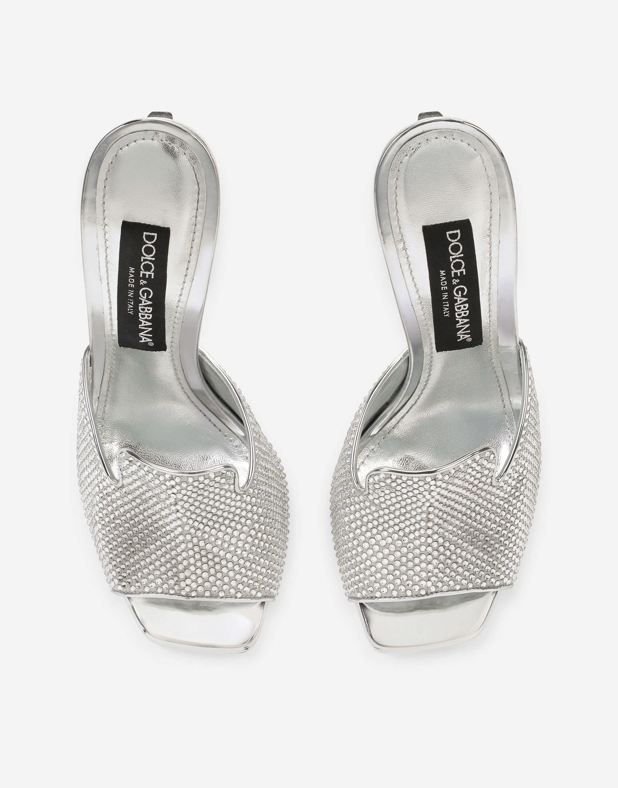 Mules with fusible rhinestone detailing and 3.5 heel in Multicolor for  Women | Dolce&Gabbana® US