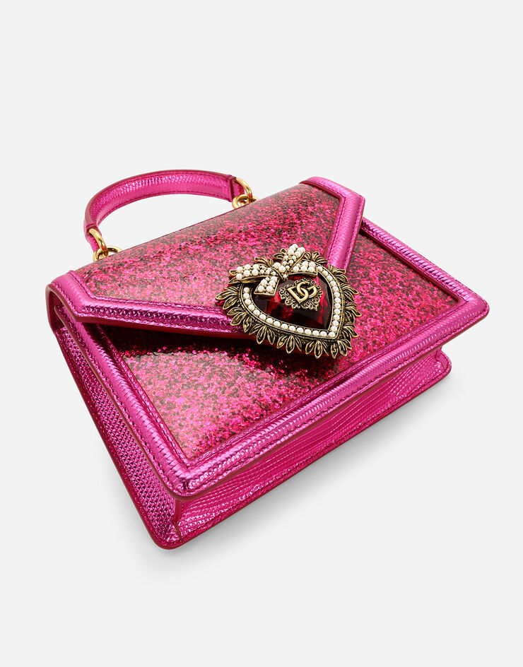 Dolce&Gabbana 스몰 디보션 탑 핸들 백 푸시아 핑크 BB6711AP299