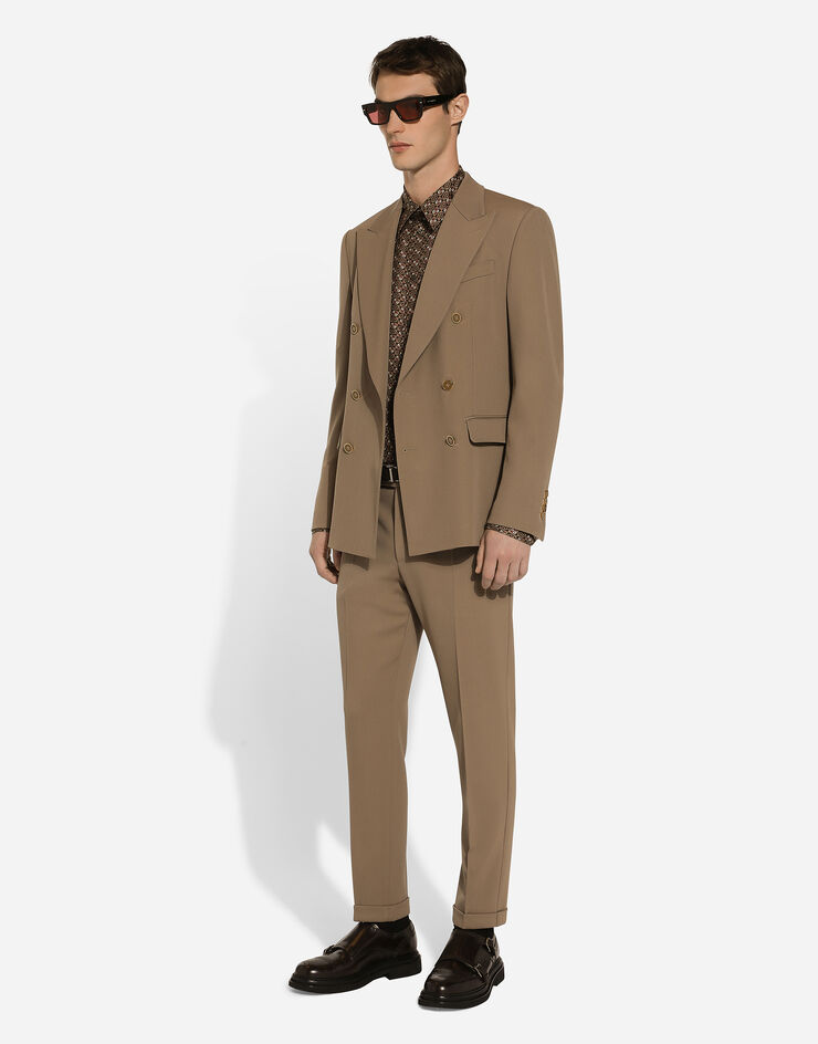 Tailored gabardine pants in Grey for Men | Dolce&Gabbana® US