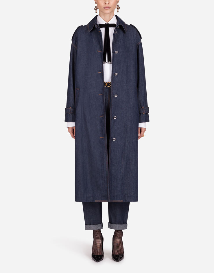 Dolce & Gabbana DENIM TRENCH COAT BLU F0Z44DG899T