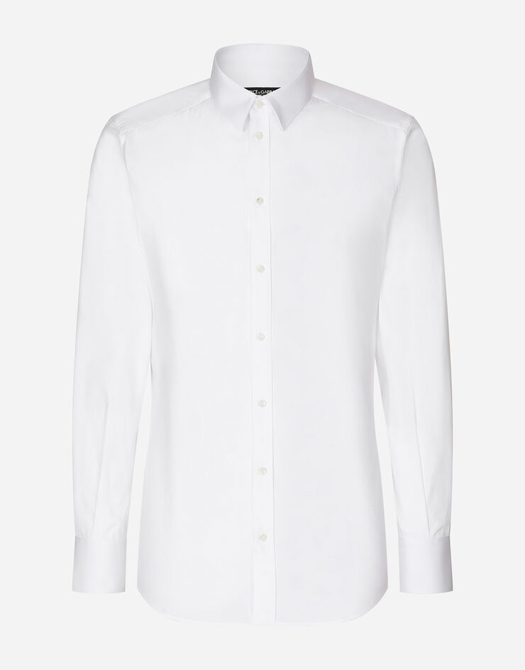 Dolce&Gabbana Camicia martini in cotone Bianco G5EJ1TFU5U8