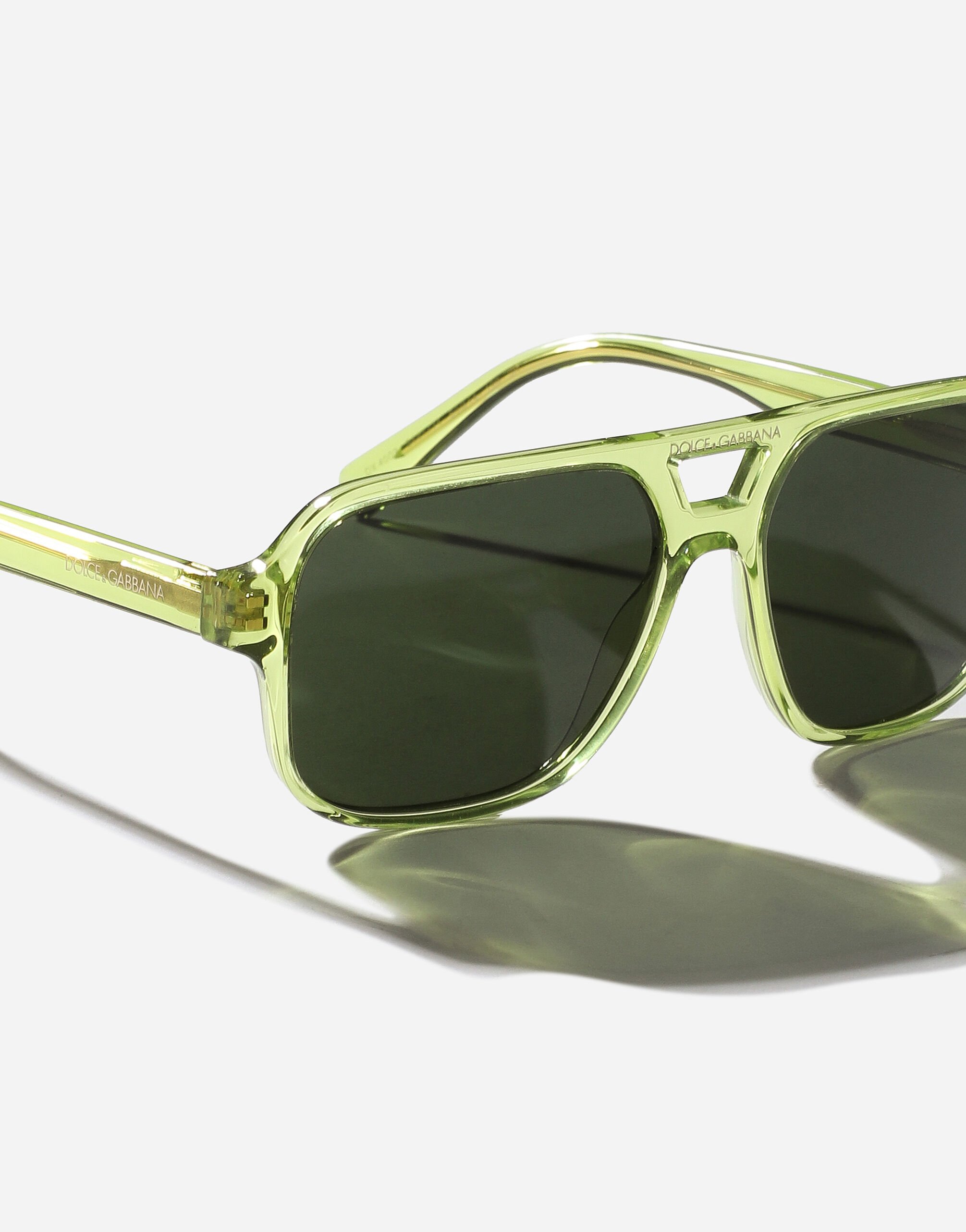Mini me sunglasses in Transparent lime for Boys | Dolce&Gabbana® US