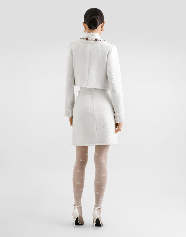 Dolce & Gabbana Crêpe de chine silk shirt White F7BD1TFUAGM