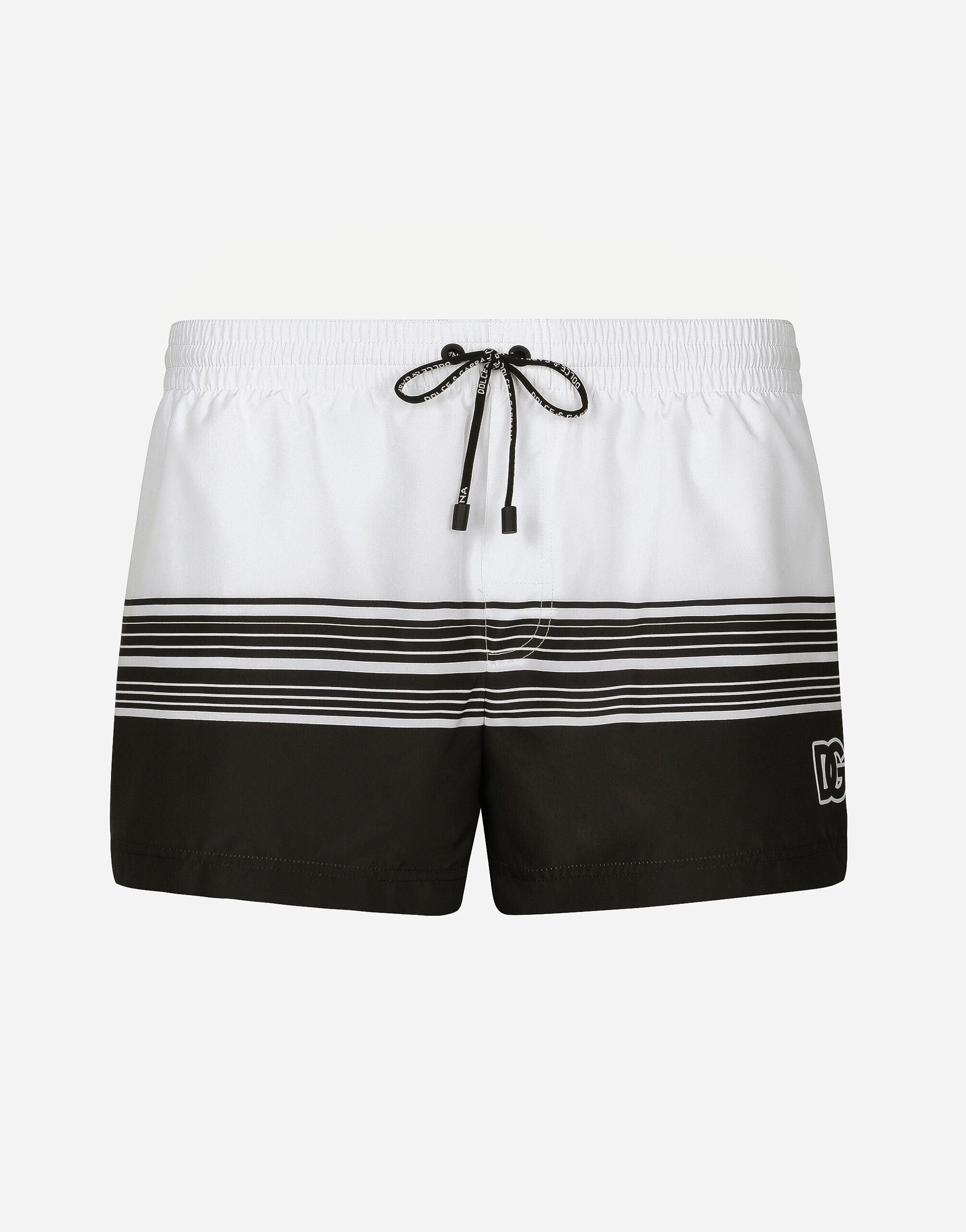Swim shorts with DG print in White for Men Dolce Gabbana