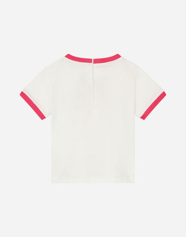 Dolce & Gabbana Jersey T-shirt with DG logo White L2JTOMG7NZY