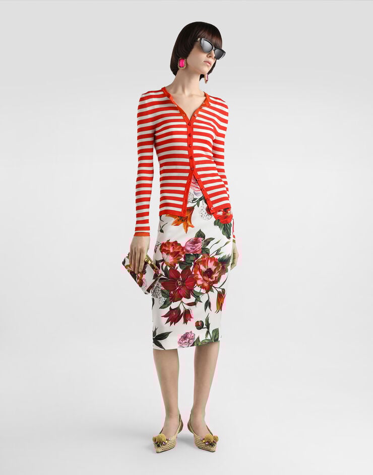 Dolce & Gabbana Viscose cardigan Multicolor FXVC6ZJAIRR